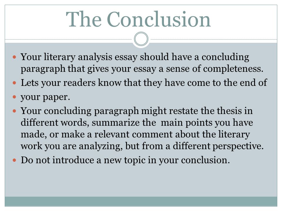 how to write a conclusion paragraph for an analytical essay